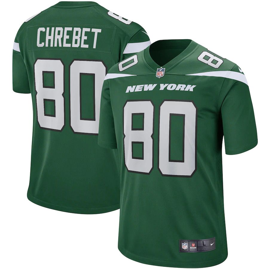 Men New York Jets #80 Wayne Chrebet Nike Gotham Green Game Retired Player NFL Jersey